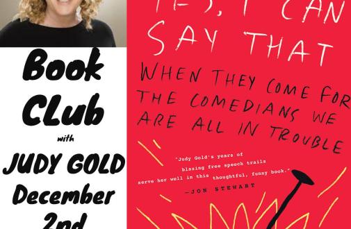 Book Club with Author of  Yes I Can Say That, Judy Gold